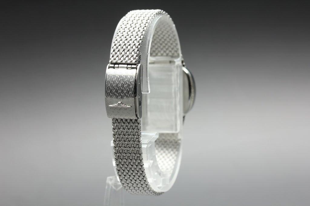 Near MINT LONGINES 961 3267 21mm Quartz Stainless Silver Dial Women's Vintage