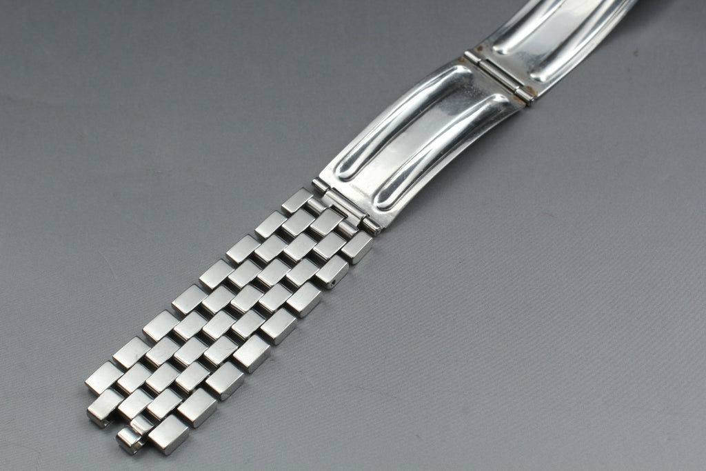 OMEGA Brick Bracelet FF518/1040 19mm Stainless steel Silver Men's Vintage Exc+5