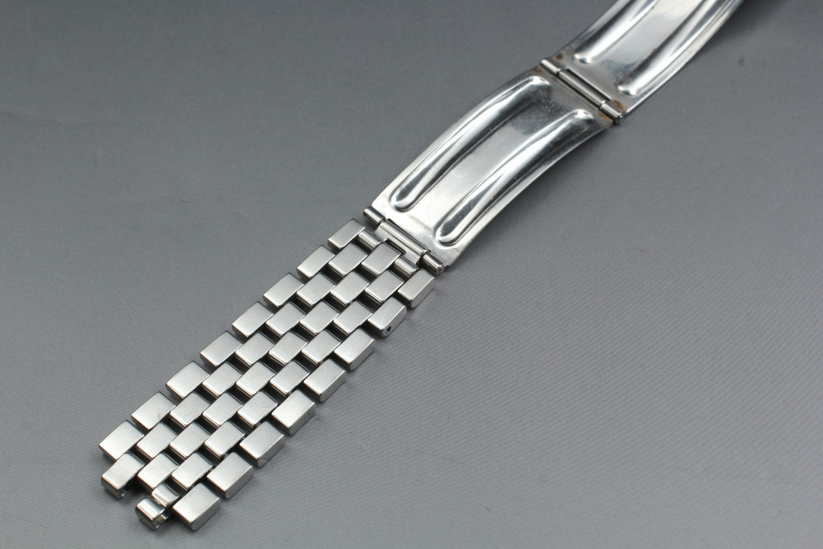 OMEGA Brick Bracelet FF518/1040 19mm Stainless steel Silver Men's Vintage Exc+5