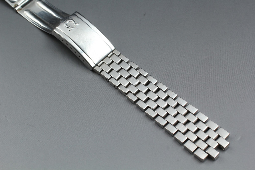 OMEGA Brick Bracelet FF518/1040 19mm Stainless steel Silver Men's Vintage Exc+5