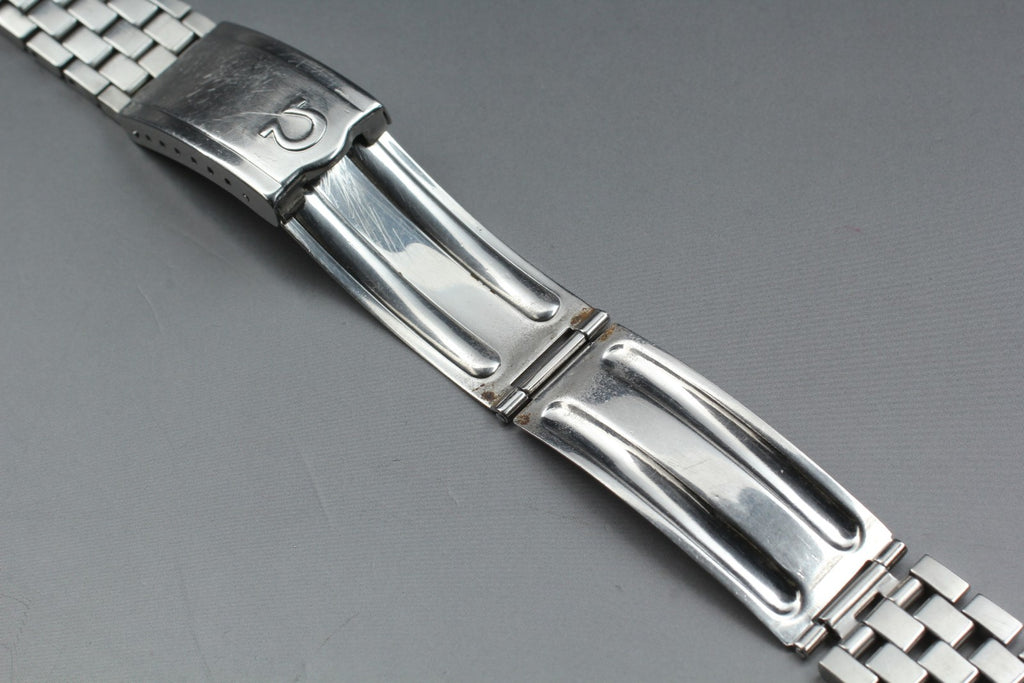 OMEGA Brick Bracelet FF518/1040 19mm Stainless steel Silver Men's Vintage Exc+5