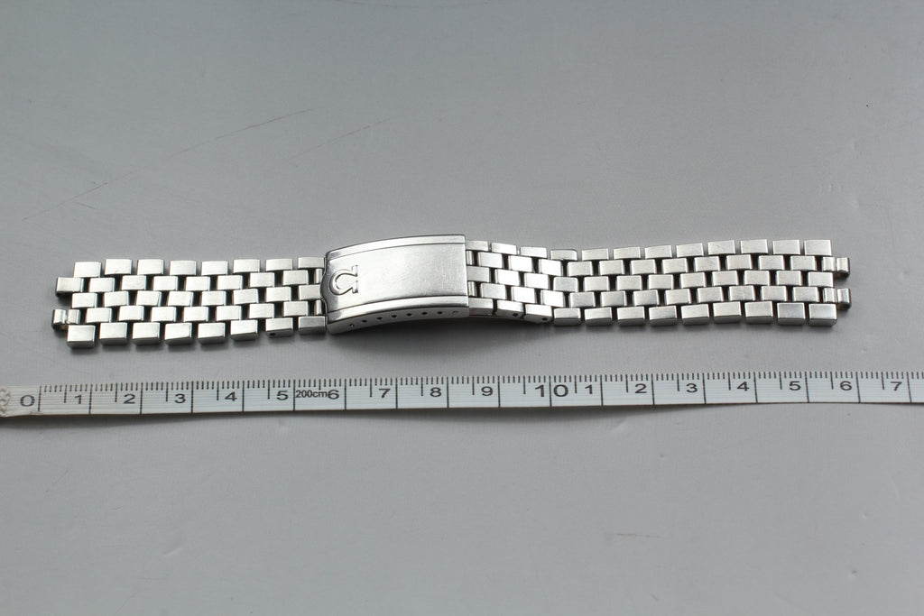 OMEGA Brick Bracelet FF518/1040 19mm Stainless steel Silver Men's Vintage Exc+5