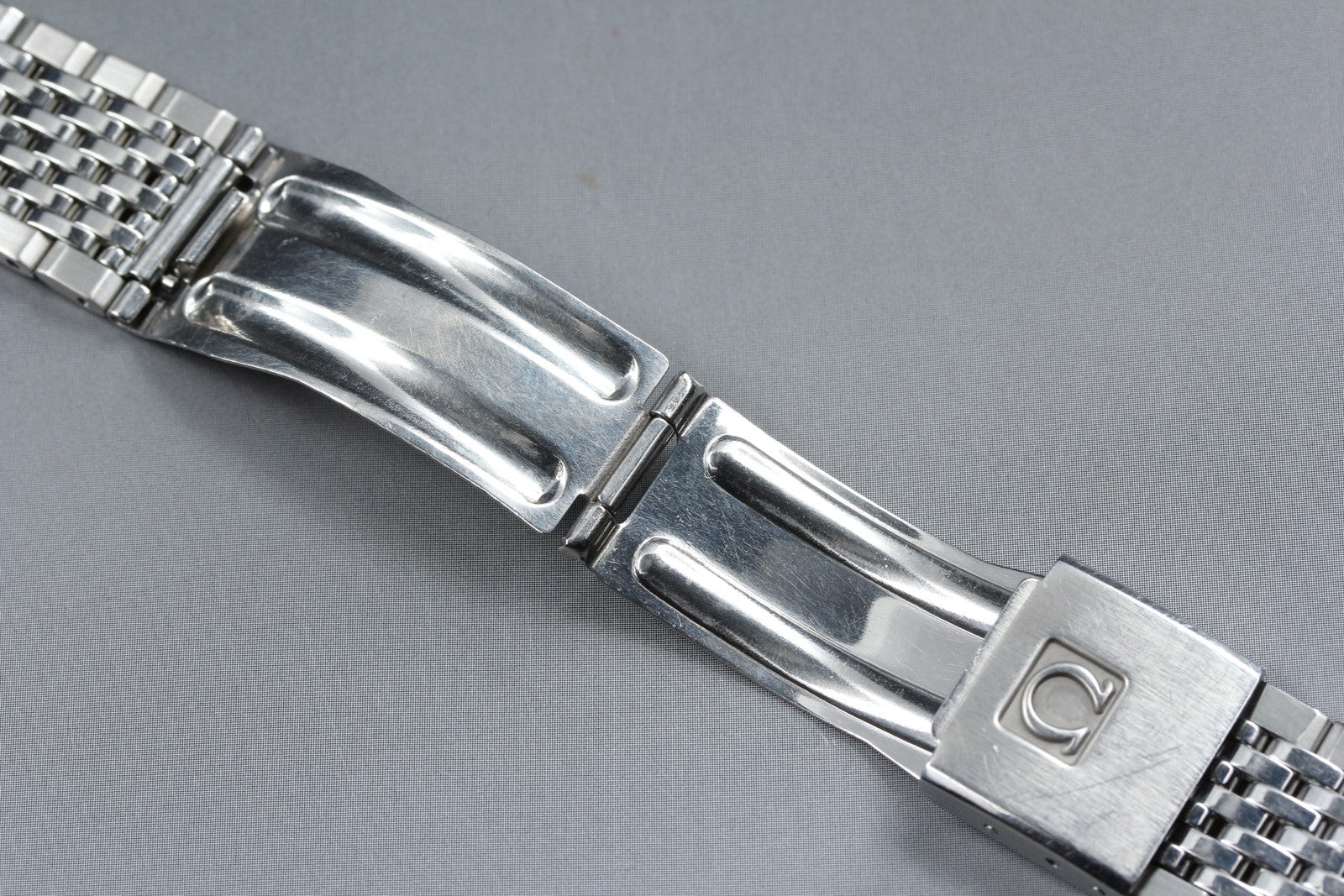 Near MINT OMEGA Bracelet FF799/1444 18mm Stainless steel Men's for Seamaster