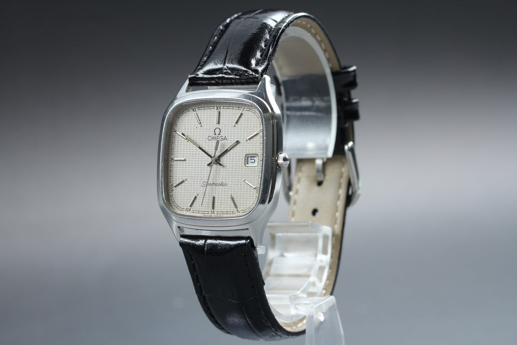 1987 Near MINT OMEGA Seamaster 196.0311 31mm Quartz Silver Roman Dial Men's