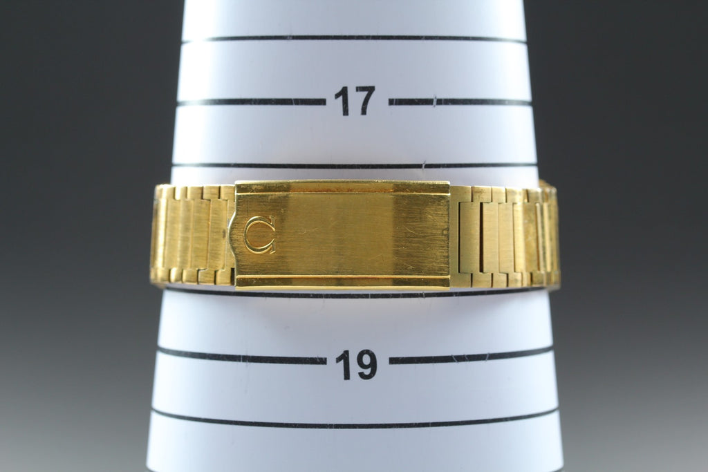 1979 Near MINT OMEGA Seamaster 35mm 196.0085 Quartz Gold Dial Men's Vintage
