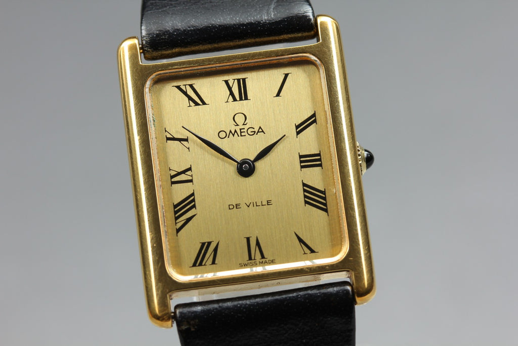 1975 Near MINT/Box, Paper OMEGA De Ville 24mm 511.0404 Manual Roman Tank Unisex