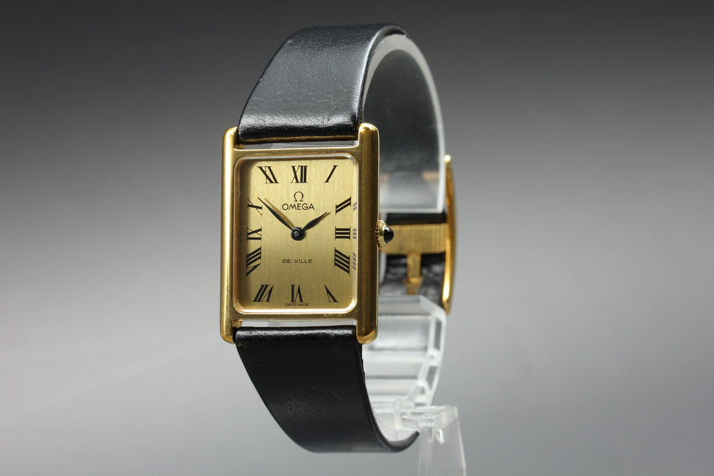 1975 Near MINT/Box, Paper OMEGA De Ville 24mm 511.0404 Manual Roman Tank Unisex