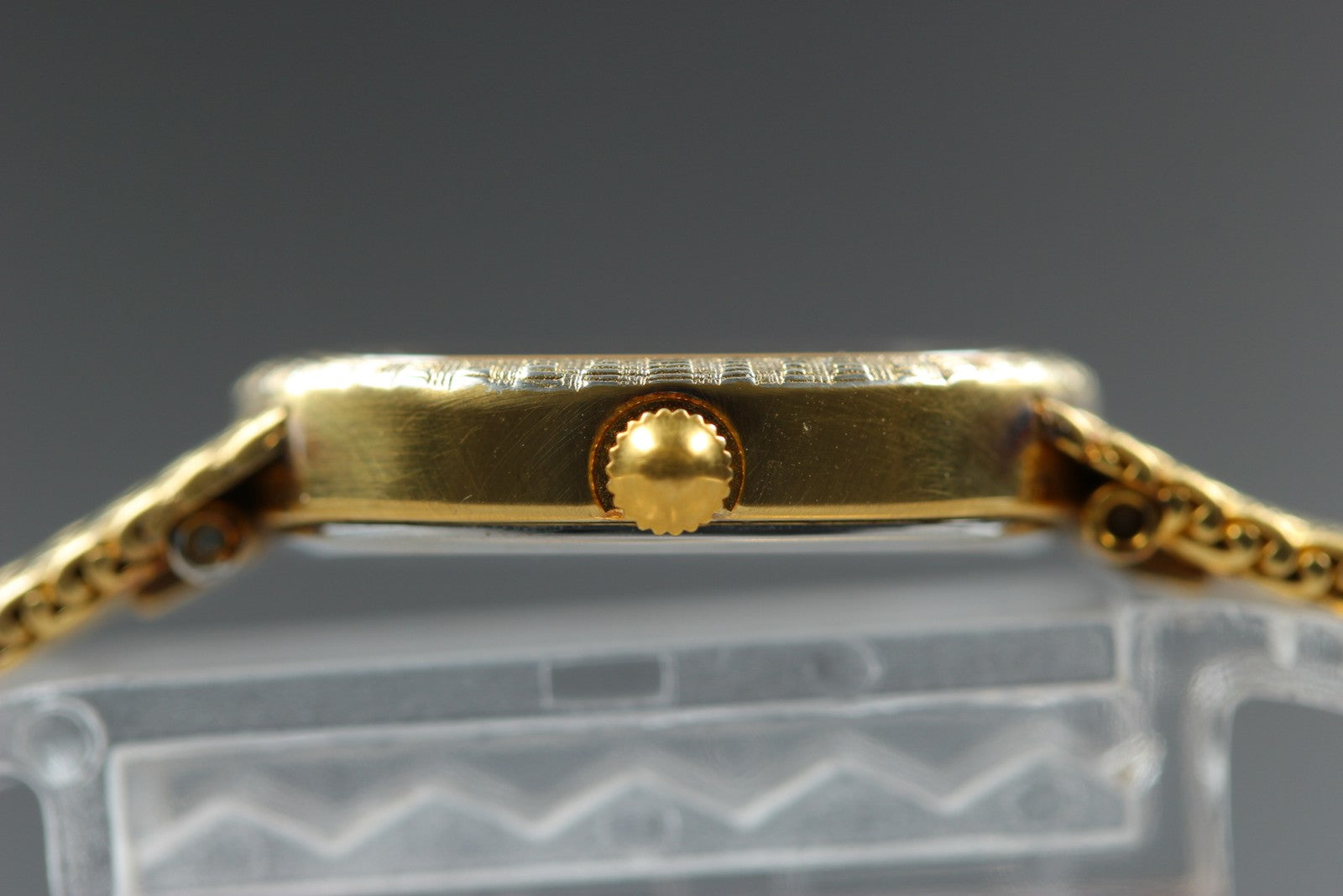 Near MINT LONGINES 961 3267 21mm Quartz Gold Plated Gold Dial Women's Vintage
