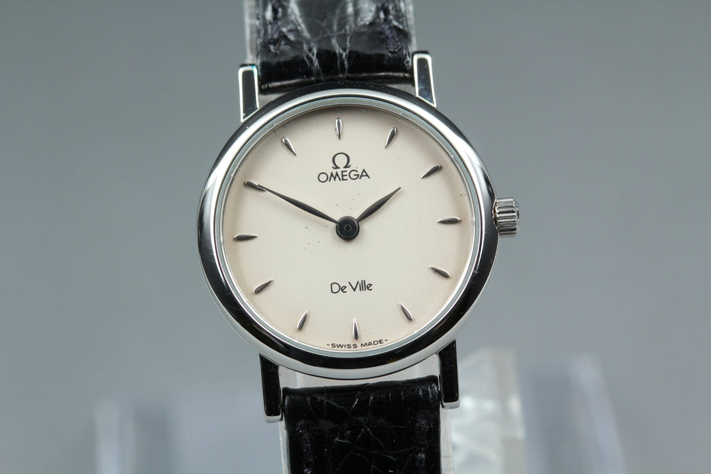 1997 Near MINT/Box, Paper OMEGA De Ville 23mm 595.1111 Quartz Women's Vintage