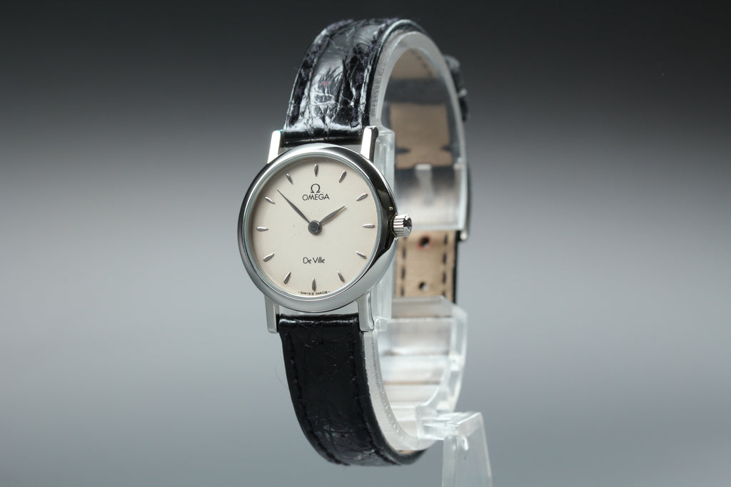 1997 Near MINT/Box, Paper OMEGA De Ville 23mm 595.1111 Quartz Women's Vintage