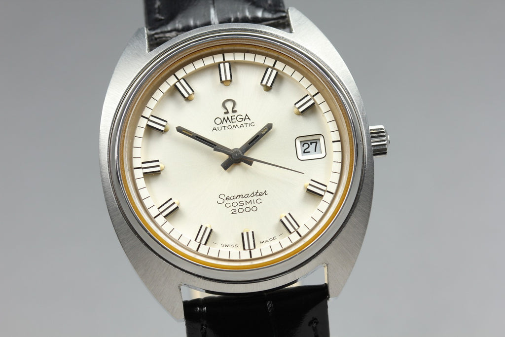 1970s MINT OMEGA Seamaster COSMIC 2000 38mm Automatic Silver Dial Men's Vintage