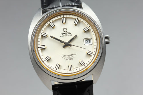 1970s MINT OMEGA Seamaster COSMIC 2000 38mm Automatic Silver Dial Men's Vintage