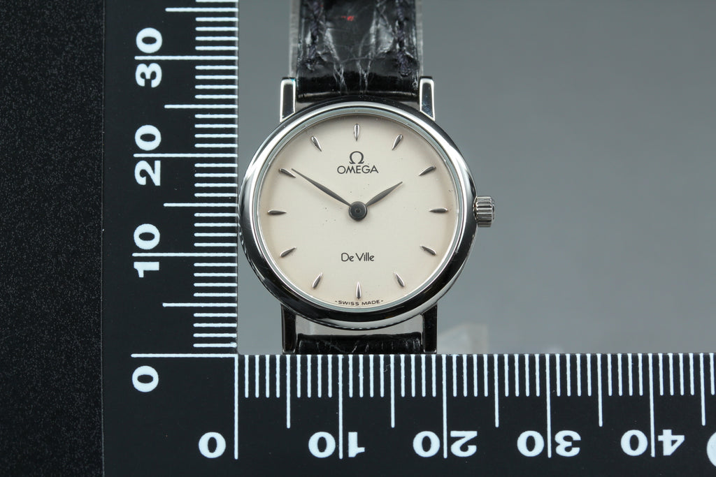 1997 Near MINT/Box, Paper OMEGA De Ville 23mm 595.1111 Quartz Women's Vintage