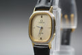 1984 Near MINT OMEGA De Ville 17mm 591.0256 Quartz Gold Dial Women's Vintage