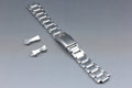 Near MINT OMEGA Bracelet FF605/1168 18mm Stainless Steel Silver Men's Vintage