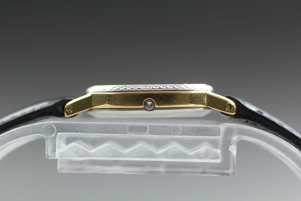 1984 Near MINT OMEGA De Ville 17mm 591.0256 Quartz Gold Dial Women's Vintage