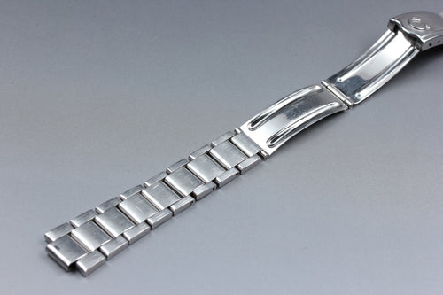 Near MINT OMEGA Bracelet FF605/1168 18mm Stainless Steel Silver Men's Vintage