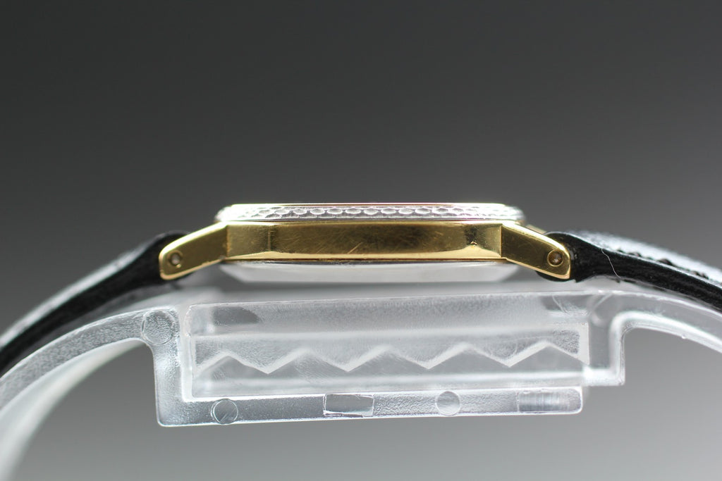 1984 Near MINT OMEGA De Ville 17mm 591.0256 Quartz Gold Dial Women's Vintage