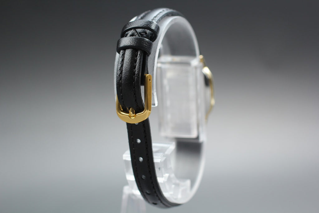 1984 Near MINT OMEGA De Ville 17mm 591.0256 Quartz Gold Dial Women's Vintage