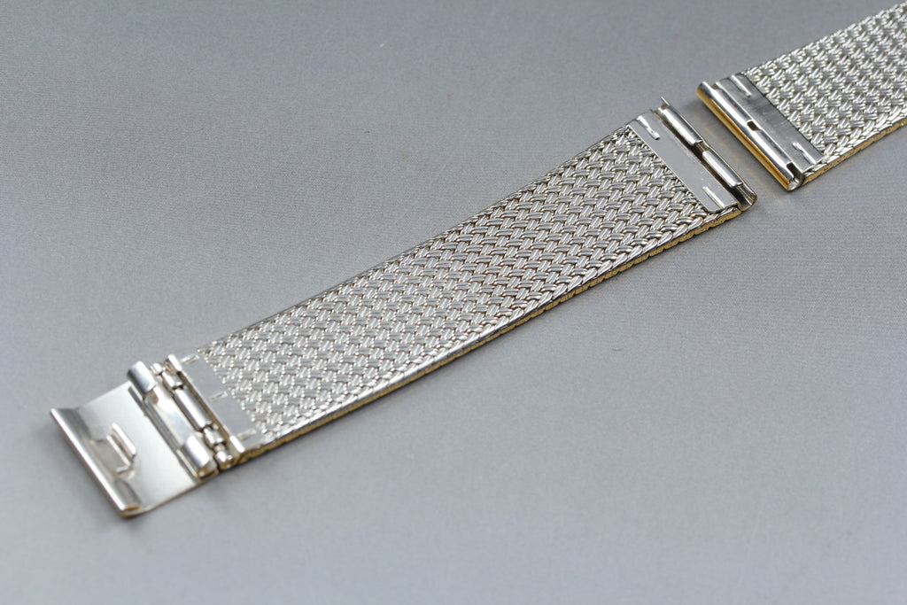 Near MINT OMEGA Milanese/Mesh Band 18mm Gold Plated Bracelet Men's Vintage