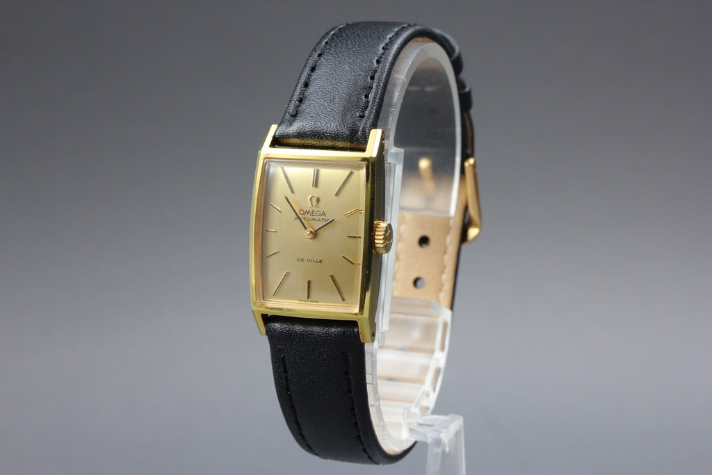 1969 Near MINT OMEGA De Ville 19mm 551.024 Automatic Gold Dial Women's Vintage