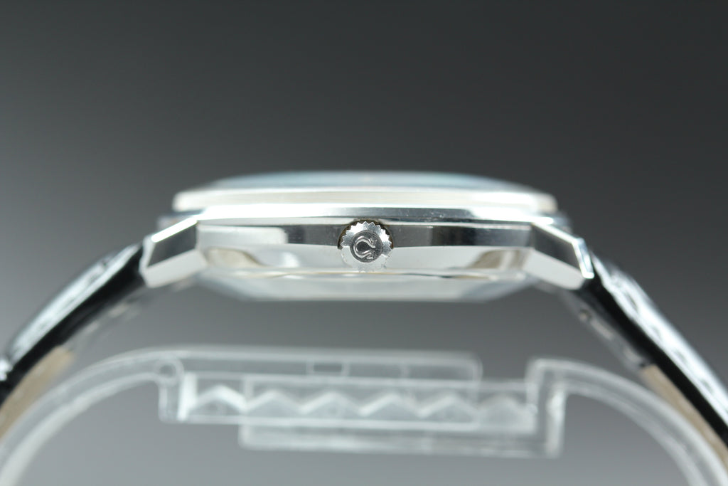 Near MINT OMEGA De Ville 35mm 166.033 Automatic Silver Dial Men's Watch Vintage