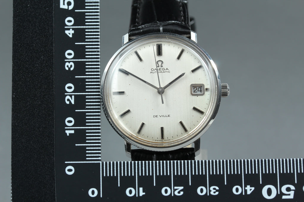 Near MINT OMEGA De Ville 35mm 166.033 Automatic Silver Dial Men's Watch Vintage