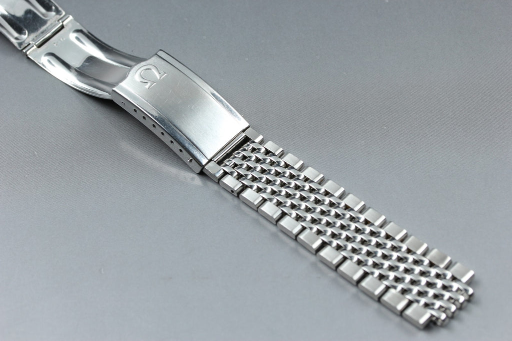 Near MINT OMEGA Beads of Rice Bracelet FF609/1037 18mm Silver Men's Vintage