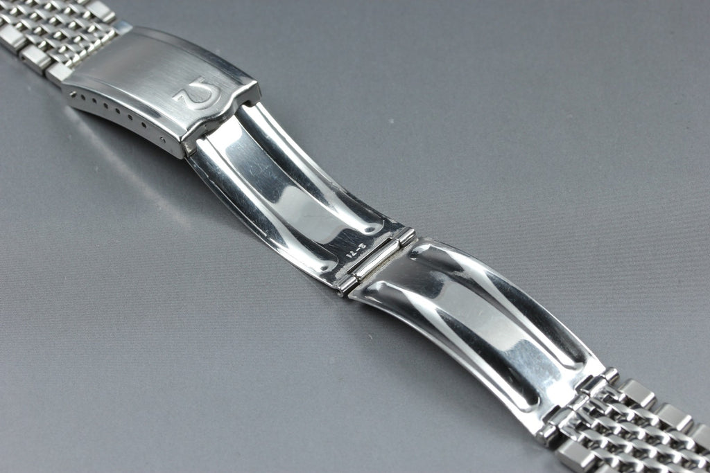 Near MINT OMEGA Beads of Rice Bracelet FF609/1037 18mm Silver Men's Vintage