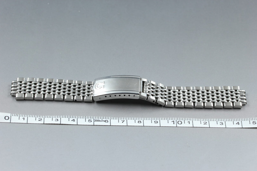 Near MINT OMEGA Beads of Rice Bracelet FF609/1037 18mm Silver Men's Vintage