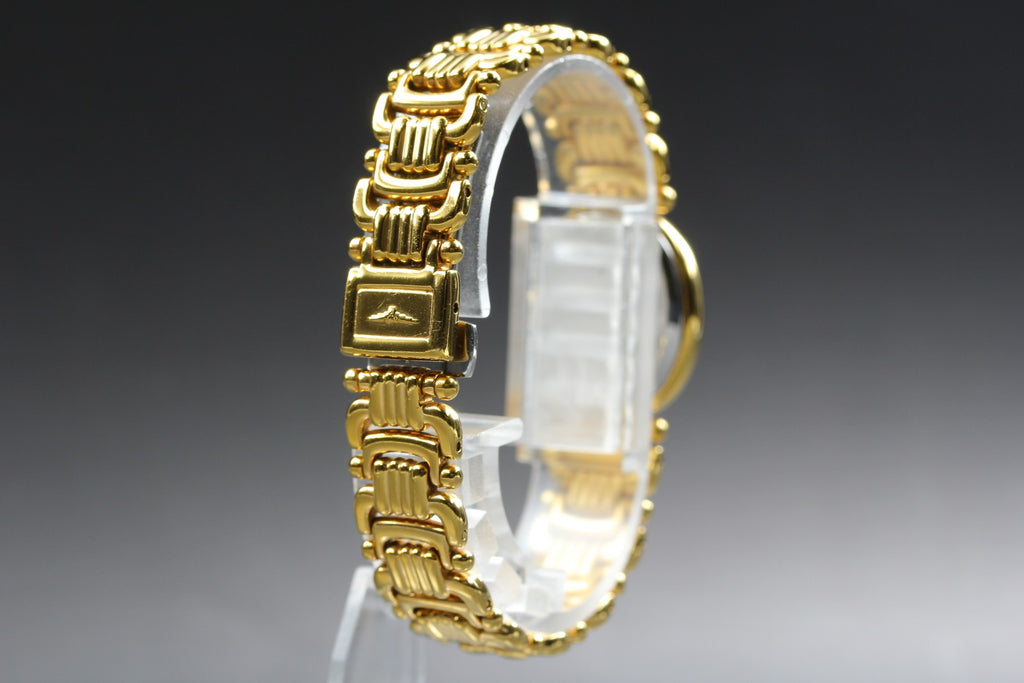 Near MINT LONGINES 175 7569 20mm Quartz L6.202.2 White Roman Dial Women Vintage