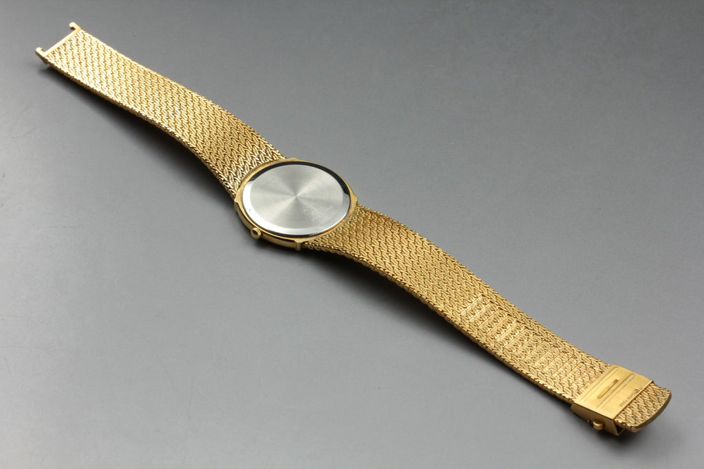MINT LONGINES 150 6773 30mm Quartz Gold Plated Gold Dial Men's Watch Vintage