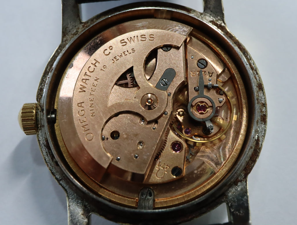 1955 Near MINT OMEGA Geneve 31mm 2790-5 Automatic Silver Dial Men's Vintage