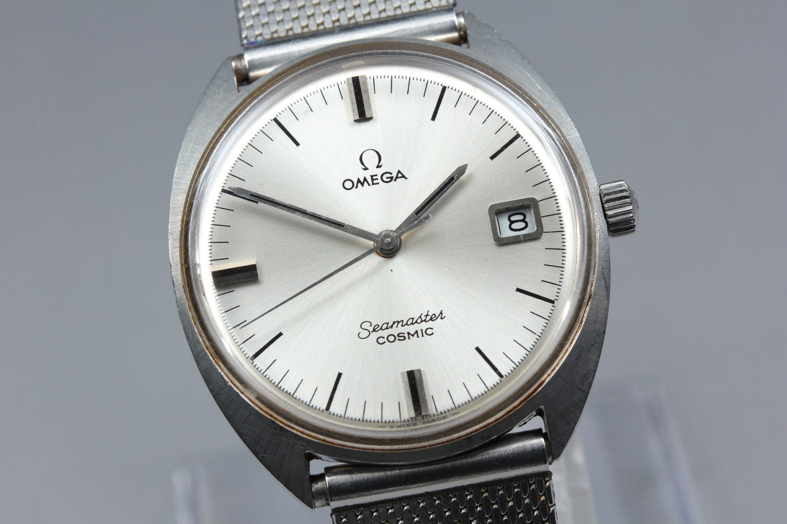 1960s Near MINT OMEGA Seamaster COSMIC 35mm 136.017 Manual Silver Men's Vintage