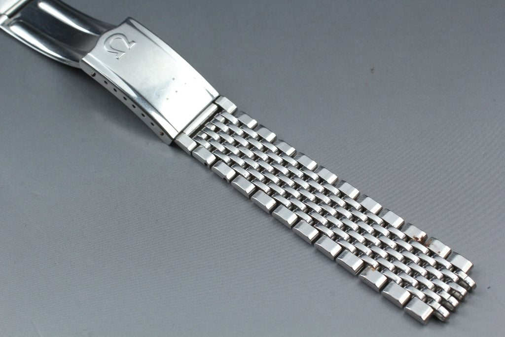 Near MINT OMEGA Beads of Rice Bracelet FF70/1503 18mm Stainless Steel Men's