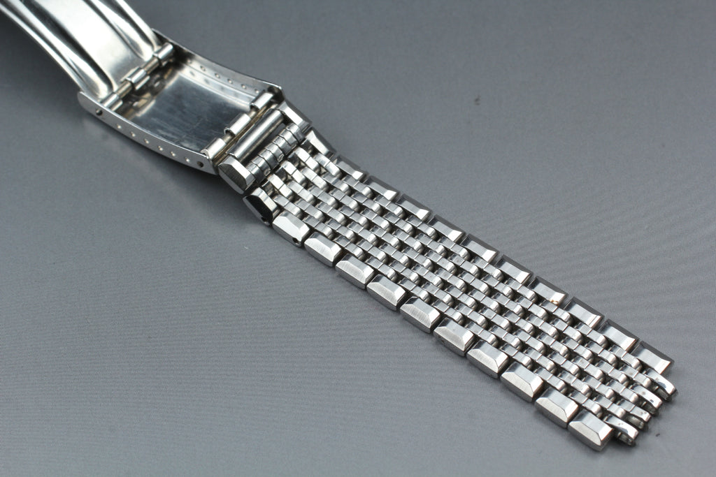 Near MINT OMEGA Beads of Rice Bracelet FF70/1503 18mm Stainless Steel Men's
