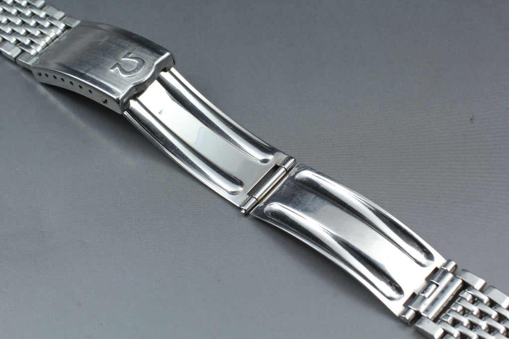 Near MINT OMEGA Beads of Rice Bracelet FF70/1503 18mm Stainless Steel Men's