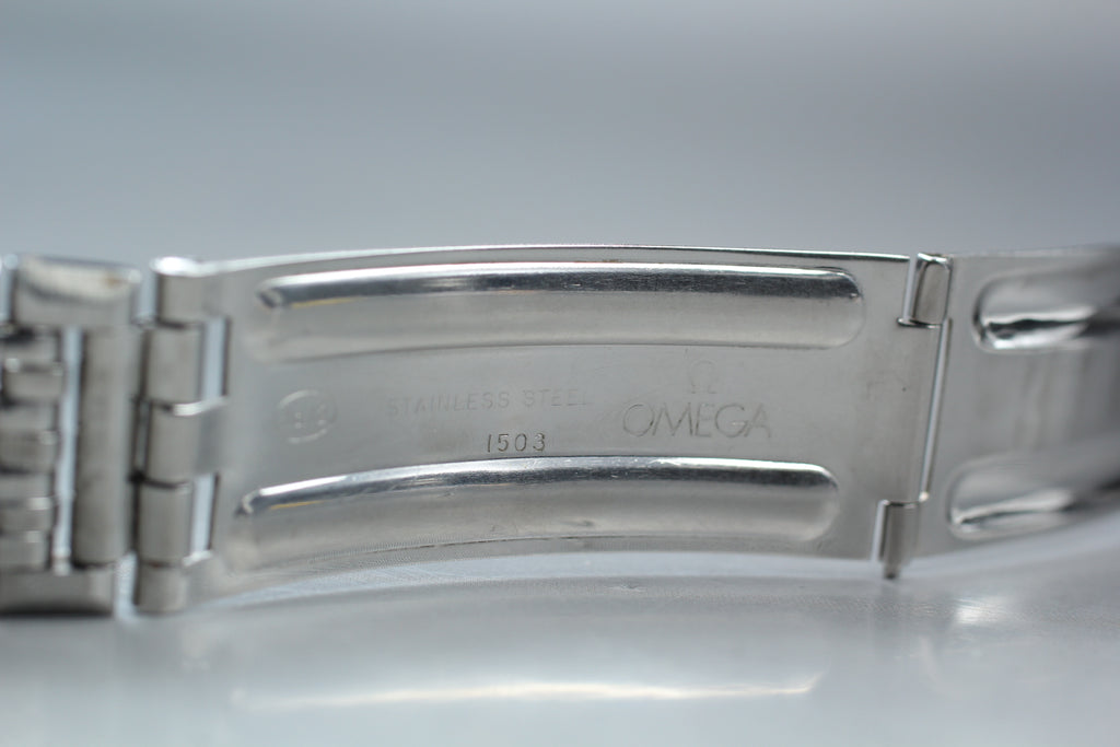 Near MINT OMEGA Beads of Rice Bracelet FF70/1503 18mm Stainless Steel Men's