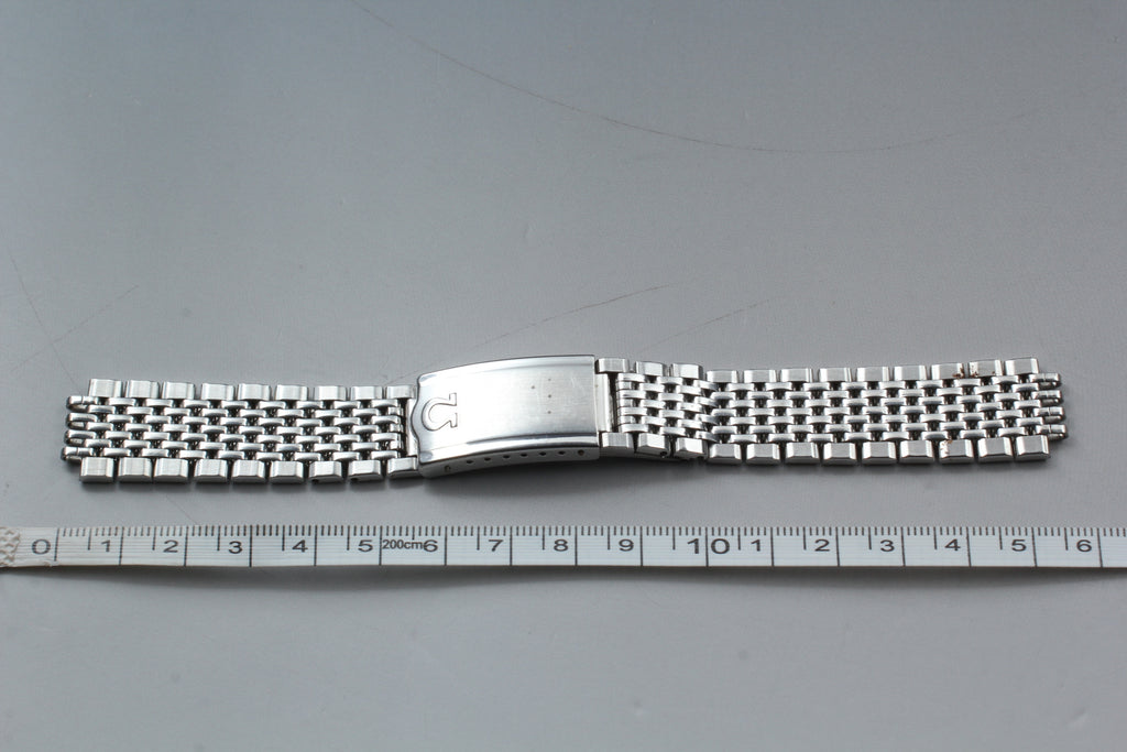 Near MINT OMEGA Beads of Rice Bracelet FF70/1503 18mm Stainless Steel Men's