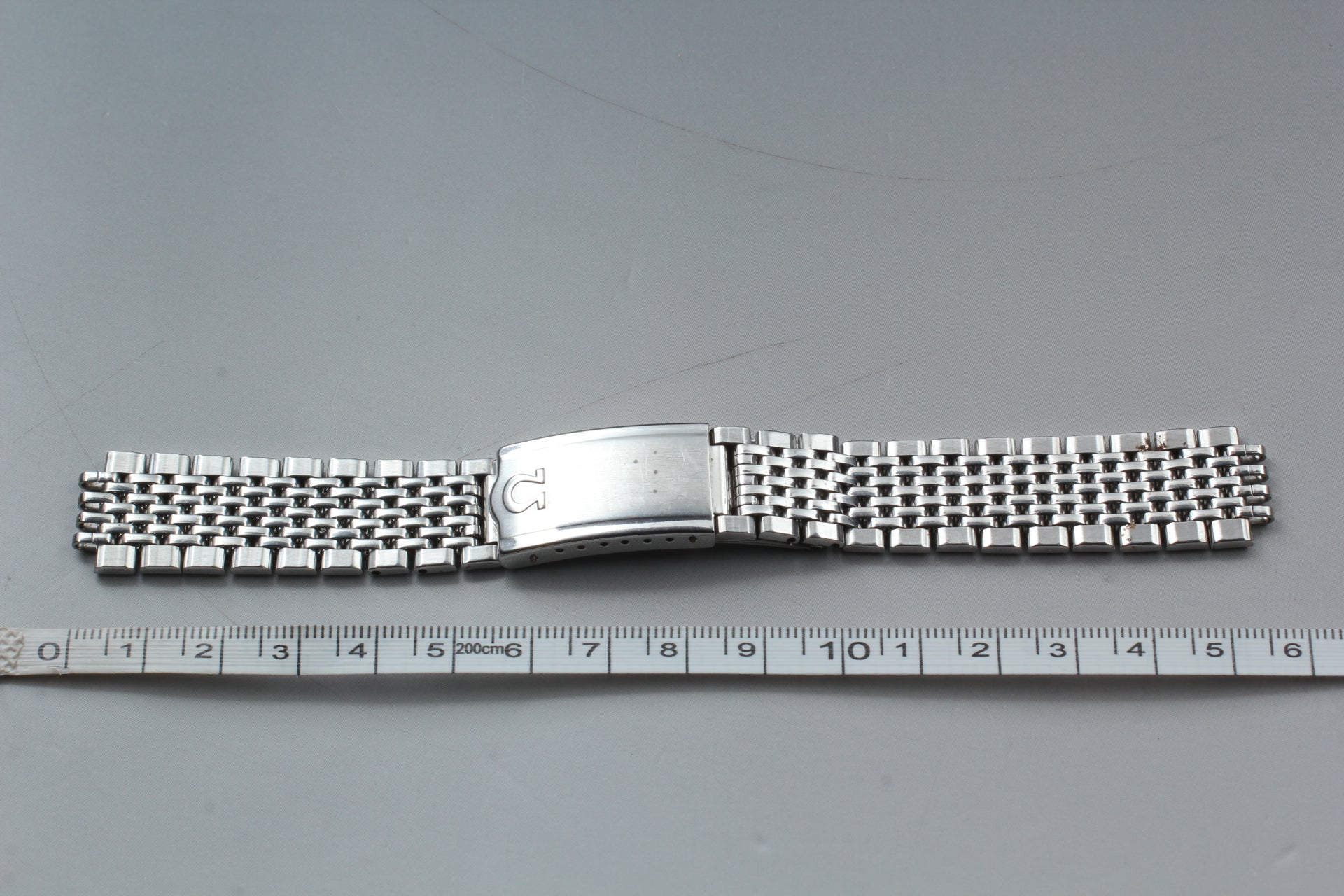 Near MINT OMEGA Beads of Rice Bracelet FF70/1503 18mm Stainless Steel Men's