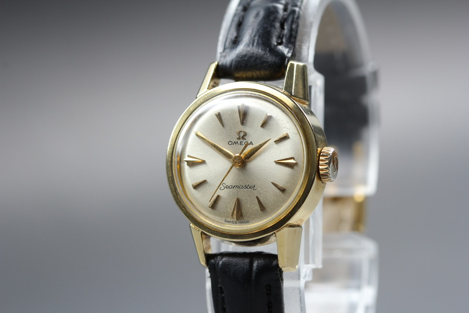 Serviced 1958 OMEGA Seamaster 10997 21mm Manual Champagne Women's Vintage Exc+5