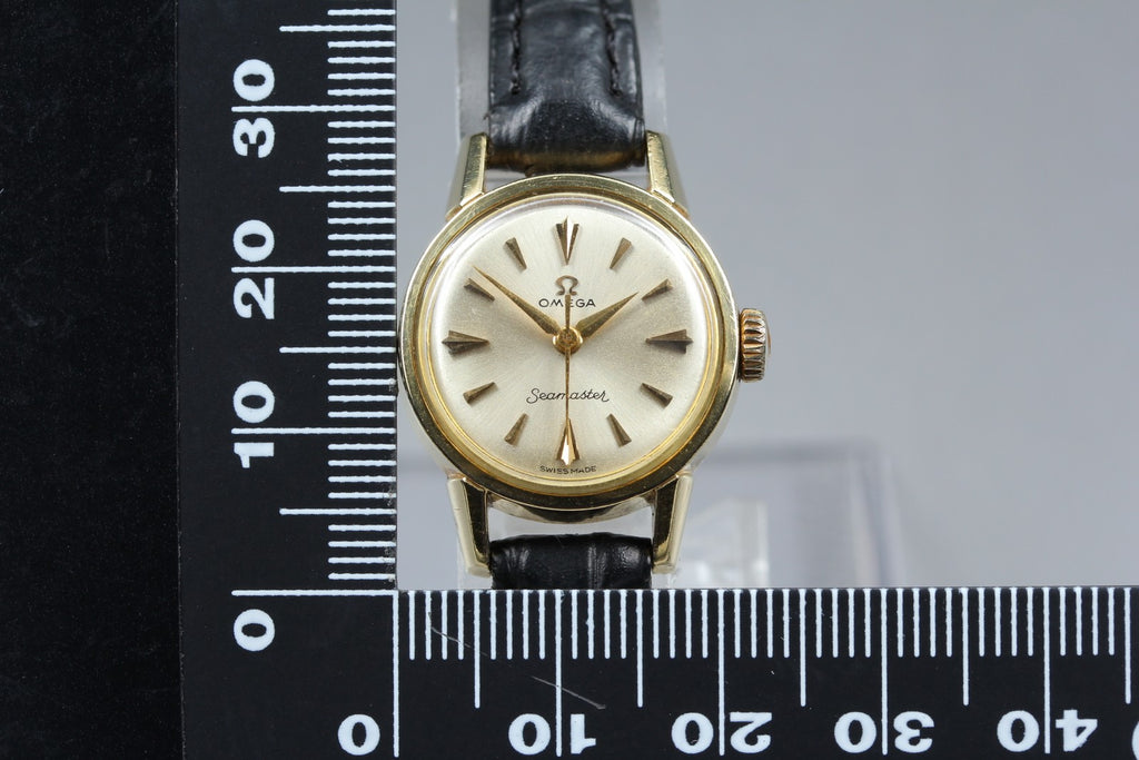 Serviced 1958 OMEGA Seamaster 10997 21mm Manual Champagne Women's Vintage Exc+5