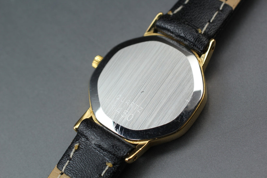1984 OMEGA De Ville 20mm 591.0313 Quartz Gold Dial Women's Watch Vintage Exc+5