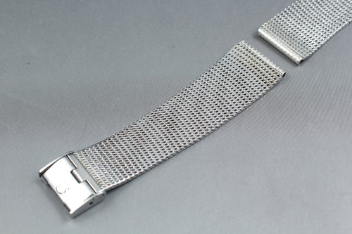 Near MINT OMEGA Milanese/Mesh Band 2046 19mm Stainless Bracelet Men's Vintage