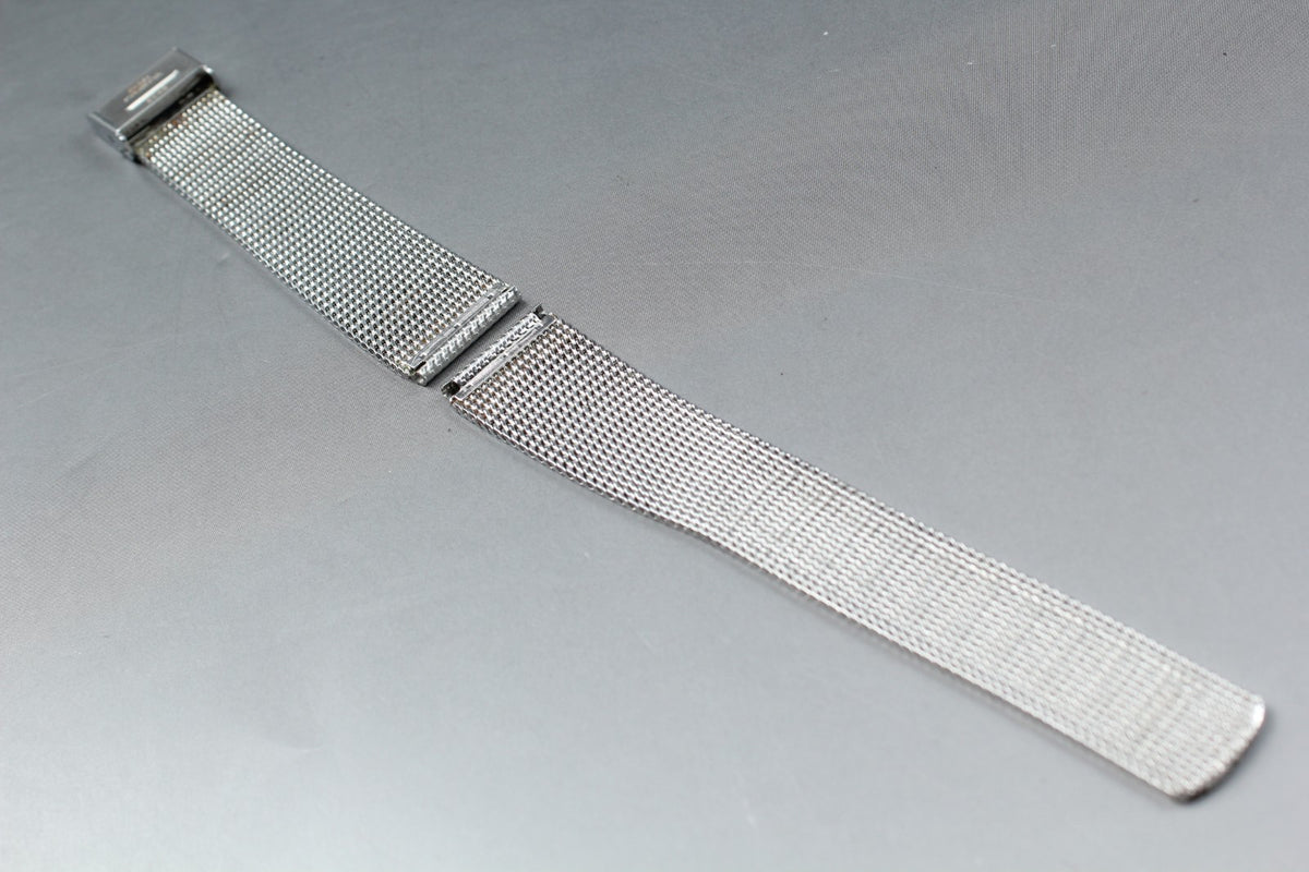 Near MINT OMEGA Milanese/Mesh Band 2046 19mm Stainless Bracelet Men's Vintage