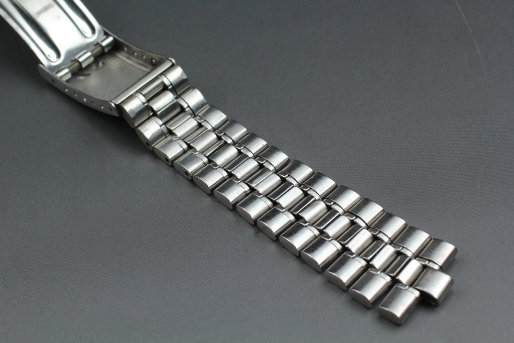 Near MINT OMEGA Bracelet 19mm FF526/1098 Stainless steel Silver Men's Vintage