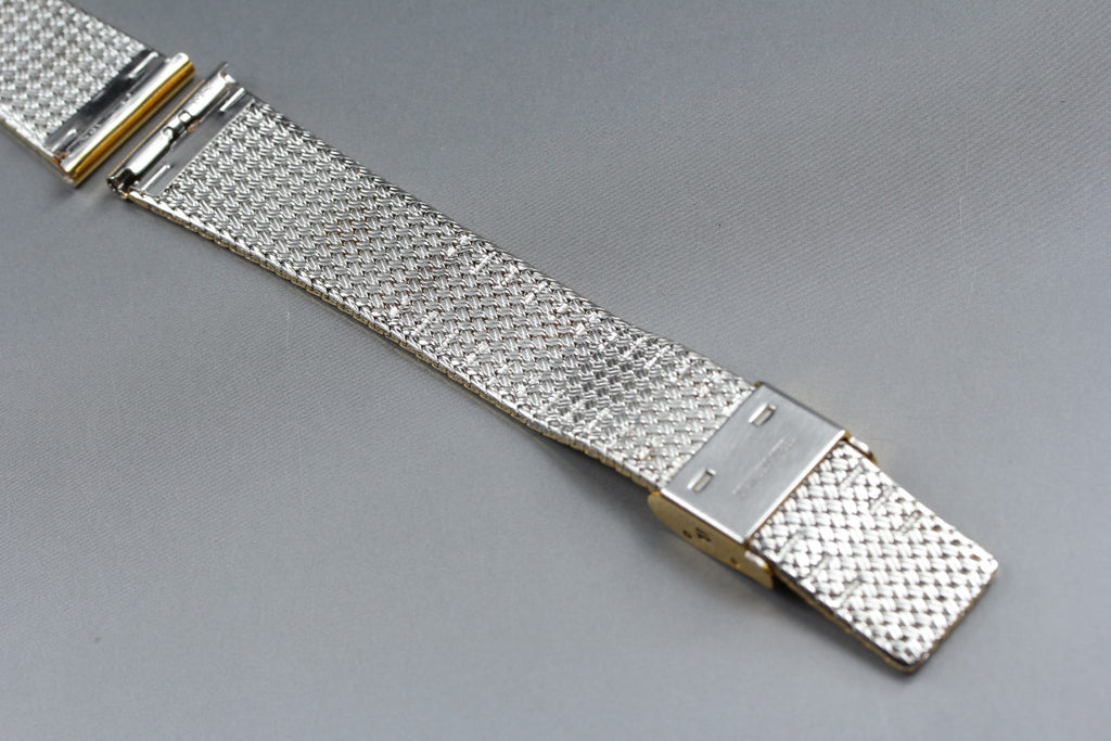 Near MINT OMEGA Milanese/Mesh Band 19mm Gold Plated Bracelet Men's Vintage