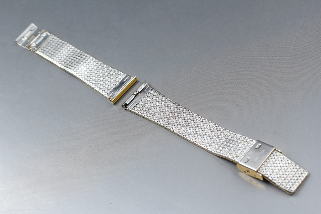 Near MINT OMEGA Milanese/Mesh Band 19mm Gold Plated Bracelet Men's Vintage