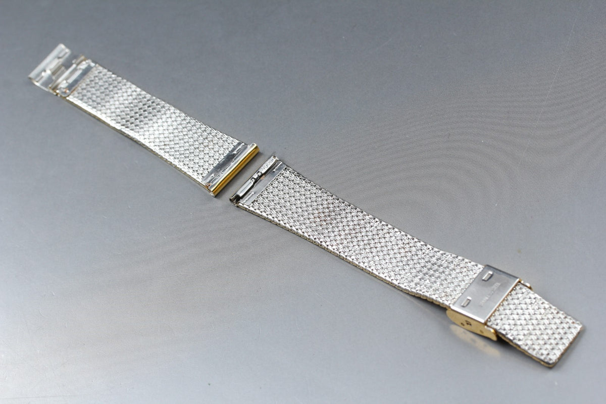 Near MINT OMEGA Milanese/Mesh Band 19mm Gold Plated Bracelet Men's Vintage
