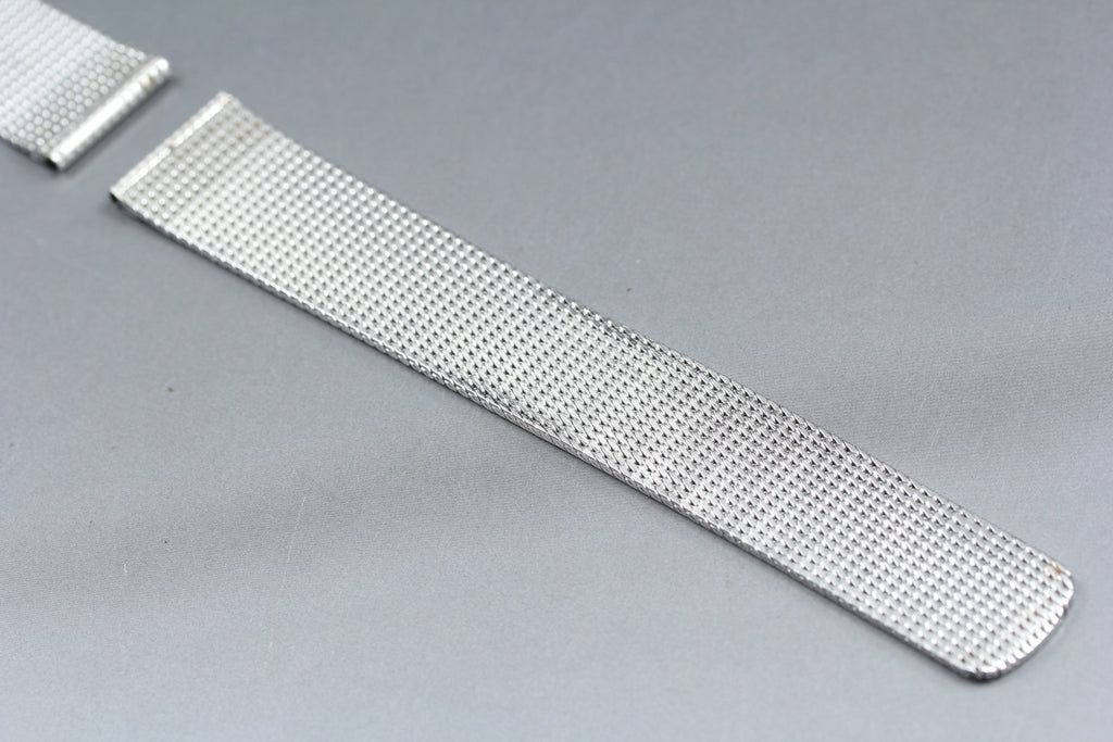 Near MINT OMEGA Milanese/Mesh Band 18mm 2038 Stainless Steel Silver Men Vintage